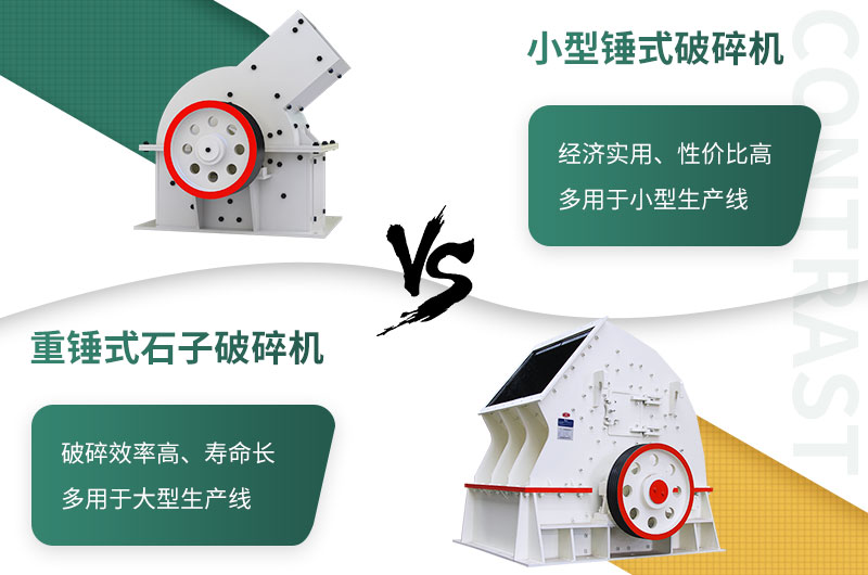 重錘式破碎機(jī)與小型破碎機(jī)對比